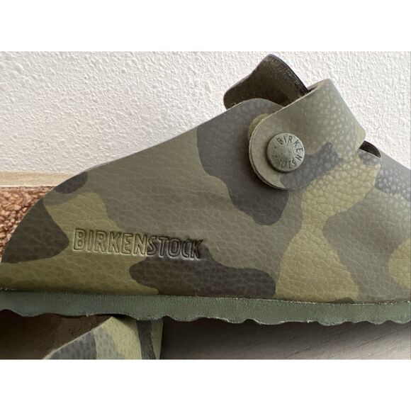 Birkenstock Sz W-11 M-9 42 Eur Boston Desert Soil Camo Green Clog Slide - Picture 5 of 11